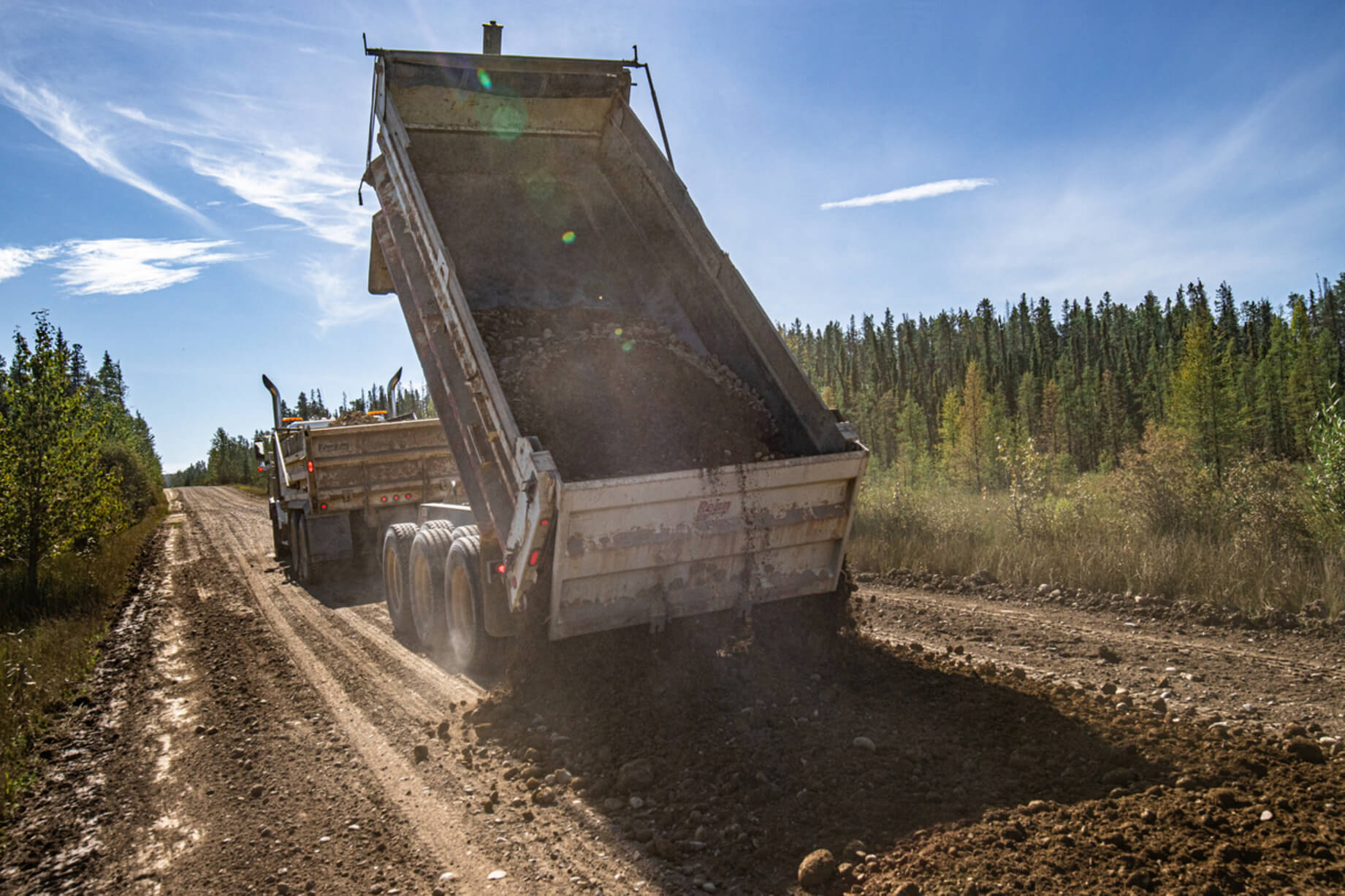Noble Enterprises offer road maintenance services with our excavators, graders, and gravel trucks.